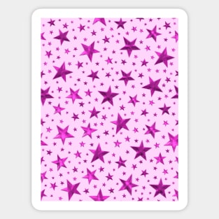 Magenta Star Pattern Sticker